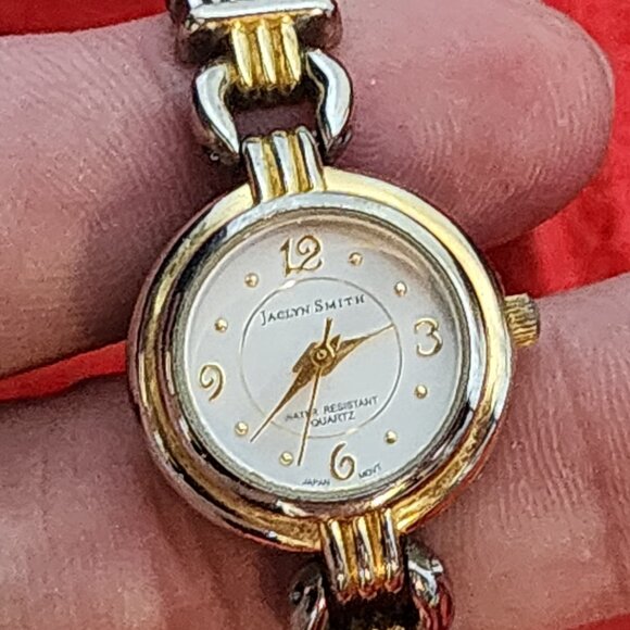 Jaclyn Smith Two Tone Metal Water Resistant Quartz Japan Movement Vintage Watch main image 9